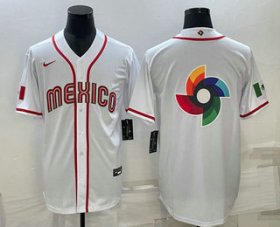 Cheap Men\'s USA Baseball Big Logo 2023 White World Classic Stitched Jersey
