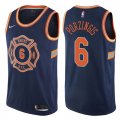Wholesale Cheap Nike New York Knicks #6 Kristaps Porzingis Navy NBA Swingman City Edition Jersey