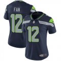 Wholesale Cheap Nike Seahawks #12 Fan Steel Blue Team Color Women's Stitched NFL Vapor Untouchable Limited Jersey