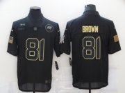 Wholesale Cheap Men's Tampa Bay Buccaneers #81 Antonio Brown Black 2020 Salute To Service Stitched NFL Nike Limited Jersey
