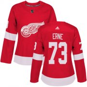 Wholesale Cheap Adidas Red Wings #73 Adam Erne Red Home Authentic Women's Stitched NHL Jersey
