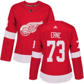 Wholesale Cheap Adidas Red Wings #73 Adam Erne Red Home Authentic Women\'s Stitched NHL Jersey