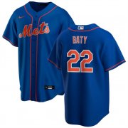 Cheap Men's New York Mets #22 Brett Baty Blue Cool Base Stitched Baseball Jersey