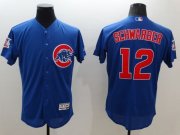 Wholesale Cheap Cubs #12 Kyle Schwarber Blue Flexbase Authentic Collection Stitched MLB Jersey