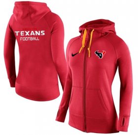 Wholesale Cheap Women\'s Nike Houston Texans Full-Zip Performance Hoodie Red