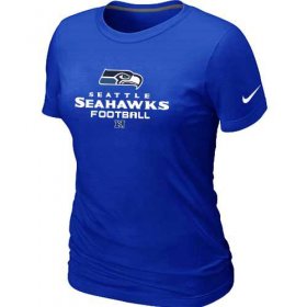 Wholesale Cheap Women\'s Nike Seattle Seahawks Critical Victory NFL T-Shirt Blue