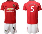 Wholesale Cheap Manchester United #5 Marcos Rojo Red Home Soccer Club Jersey