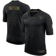 Wholesale Cheap Nike Texans 4 Deshaun Watson Black 2020 Salute To Service Limited Jersey