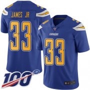 Wholesale Cheap Nike Chargers #33 Derwin James Jr Electric Blue Men's Stitched NFL Limited Rush 100th Season Jersey