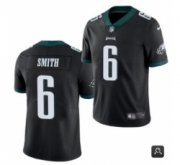 Wholesale Cheap Men Philadelphia Eagles #6 DeVonta Smith 2021 NFL Draft Black Vapor Untouchable Limited Stitched Jersey