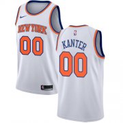Wholesale Cheap Nike Knicks #00 Enes Kanter White NBA Swingman Association Edition Jersey