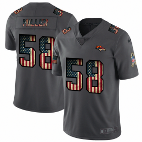 Wholesale Cheap Denver Broncos #58 Von Miller Nike 2018 Salute to Service Retro USA Flag Limited NFL Jersey