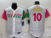 Wholesale Cheap Men's San Diego Padres #10 Jurickson Profar White 2022 City Connect Flex Base Stitched Jersey