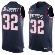 Wholesale Cheap Nike Patriots #32 Devin McCourty Navy Blue Team Color Men's Stitched NFL Limited Tank Top Jersey