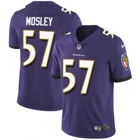 Wholesale Cheap Nike Ravens #57 C.J. Mosley Purple Team Color Men\'s Stitched NFL Vapor Untouchable Limited Jersey