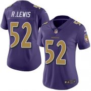 Wholesale Cheap Nike Ravens #52 Ray Lewis Purple Women's Stitched NFL Limited Rush Jersey