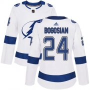 Cheap Adidas Lightning #24 Zach Bogosian White Road Authentic Women's Stitched NHL Jersey