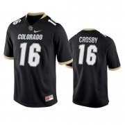 Cheap Men's Colorado Buffaloes #16 Mason Crosby Black Game Jersey