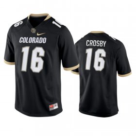 Cheap Men\'s Colorado Buffaloes #16 Mason Crosby Black Game Jersey