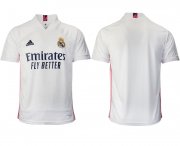 Wholesale Cheap Men 2020-2021 club Real Madrid home aaa version blank white Soccer Jerseys