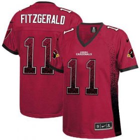 Wholesale Cheap Nike Cardinals #11 Larry Fitzgerald Red Team Color Women\'s Stitched NFL Elite Drift Fashion Jersey