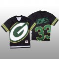 Wholesale Cheap NFL Green Bay Packers #33 Aaron Jones Black Men's Mitchell & Nell Big Face Fashion Limited NFL Jersey