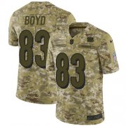 Wholesale Cheap Nike Bengals #83 Tyler Boyd Camo Men's Stitched NFL Limited 2018 Salute To Service Jersey