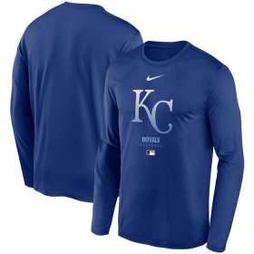 Wholesale Cheap Men\'s Kansas City Royals Nike Royal Authentic Collection Legend Performance Long Sleeve T-Shirt