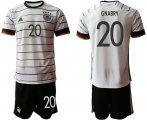 Wholesale Cheap Men 2021 European Cup Germany home white 20 Soccer Jersey