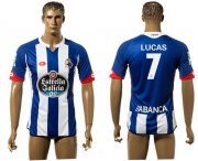 Wholesale Cheap Deportivo La Coruna #7 Lucas Home Soccer Club Jersey