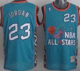 Wholesale Cheap NBA 1996 All-Star #23 Michael Jordan Green Swingman Throwback Jersey