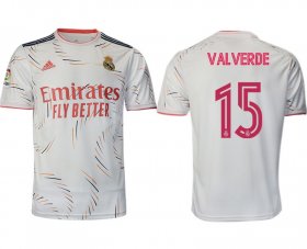 Wholesale Cheap Men 2021-2022 Club Real Madrid home aaa version white 15 Adidas Soccer Jersey