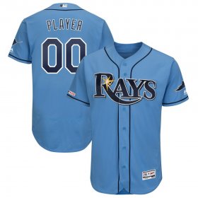 Wholesale Cheap Tampa Bay Rays Majestic Alternate Authentic Collection Flex Base Custom Jersey Light Blue
