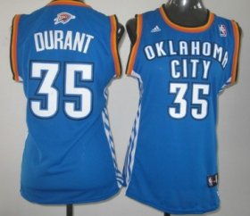 Wholesale Cheap Oklahoma City Thunder #35 Kevin Durant Blue Womens Jersey