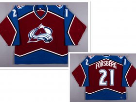 Wholesale Cheap Men\'s Colorado Avalanche #21 Peter Forsberg Red Jersey