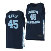 Wholesale Cheap Men's North Carolina Tar Heels #45 Brady Manek Navy Basketball Jersey