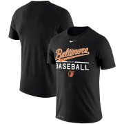 Wholesale Cheap Baltimore Orioles Nike Wordmark Practice Performance T-Shirt Black