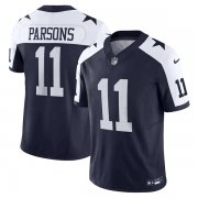 Wholesale Cheap Men's Dallas Cowboys #11 Micah Parsons Navy Thanksgiving 2023 F.U.S.E. Limited Stitched Football Jersey