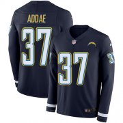 Wholesale Cheap Nike Chargers #37 Jahleel Addae Navy Blue Team Color Men's Stitched NFL Limited Therma Long Sleeve Jersey
