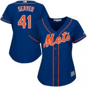 Wholesale Cheap Mets #41 Tom Seaver Blue Alternate Women's Stitched MLB Jersey