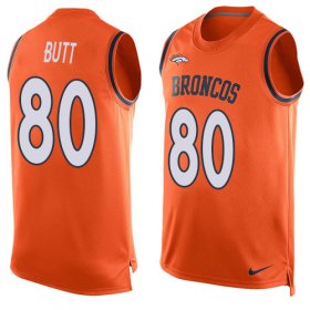 Wholesale Cheap Nike Broncos #80 Jake Butt Orange Team Color Men\'s Stitched NFL Limited Tank Top Jersey