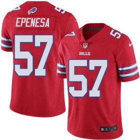 Wholesale Cheap Nike Bills #57 A.J. Epenesas Red Youth Stitched NFL Limited Rush Jersey