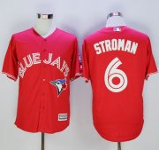 Wholesale Cheap Blue Jays #6 Marcus Stroman Red New Cool Base 40th Anniversary Stitched MLB Jersey