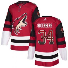Wholesale Cheap Adidas Coyotes #34 Carl Soderberg Maroon Home Authentic Drift Fashion Stitched NHL Jersey