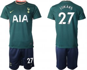 Wholesale Cheap Men 2020-2021 club Tottenham Hotspur away 27 green Soccer Jerseys
