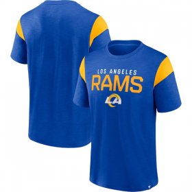 Wholesale Men\'s Los Angeles Rams Royal Gold Home Stretch Team T-Shirt