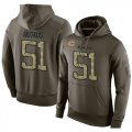 Wholesale Cheap NFL Men's Nike Chicago Bears #51 Dick Butkus Stitched Green Olive Salute To Service KO Performance Hoodie