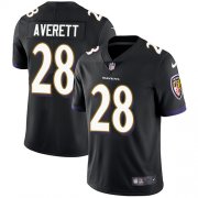 Wholesale Cheap Nike Ravens #28 Anthony Averett Black Alternate Men's Stitched NFL Vapor Untouchable Limited Jersey