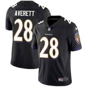 Wholesale Cheap Nike Ravens #28 Anthony Averett Black Alternate Men\'s Stitched NFL Vapor Untouchable Limited Jersey