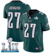 Wholesale Cheap Nike Eagles #27 Malcolm Jenkins Midnight Green Team Color Super Bowl LII Men's Stitched NFL Vapor Untouchable Limited Jersey